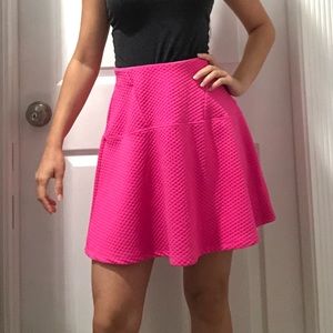 Pink circle skater skirt